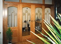 Posuvné dveře do světlíkové stěny Kasard čtyřkřídlové prosklené