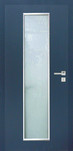 Dveře Kasard s povrchovou úpravou RAL modré se sklem