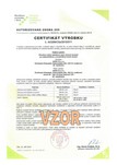 Certifikát Ador Pb Zárubeň